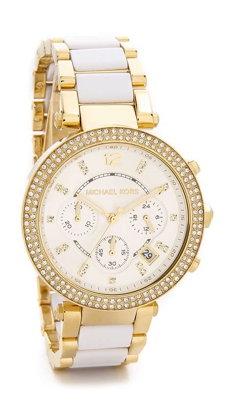 white gold michael kors watch|michael kors small gold watch.